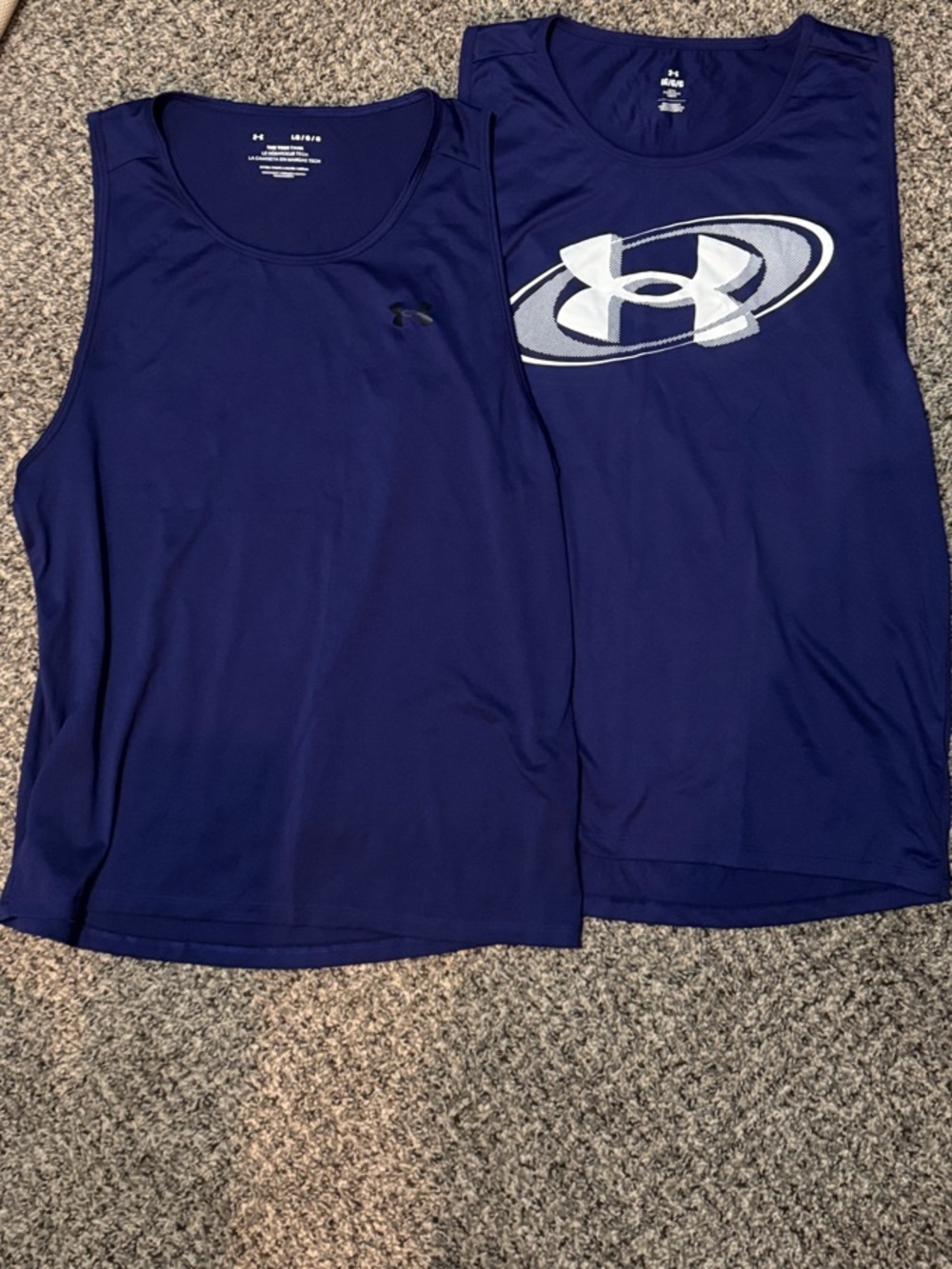 Under Armour Men Navy Blue Performance Tank Tops - 2-Pack